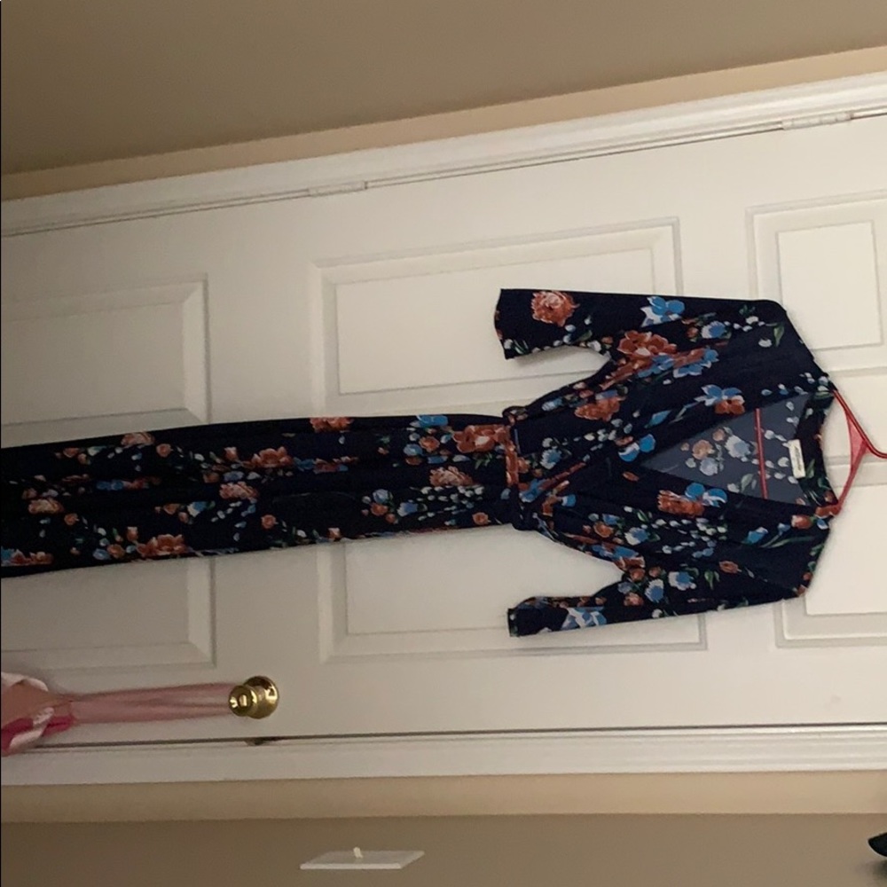 Long navy blue dress